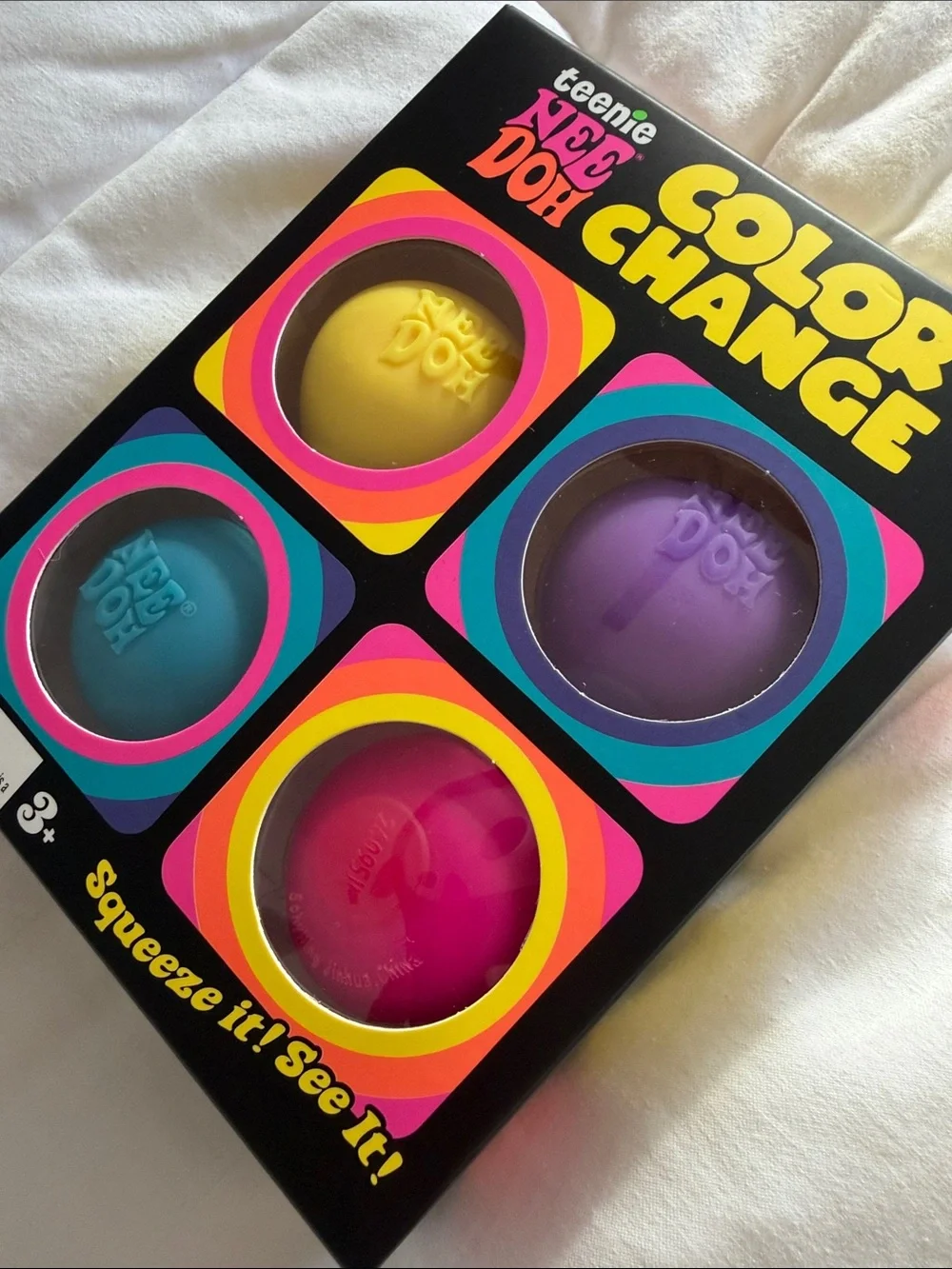 NeeDoh Color Change Set - Yellow, Purple, Teal, Pink